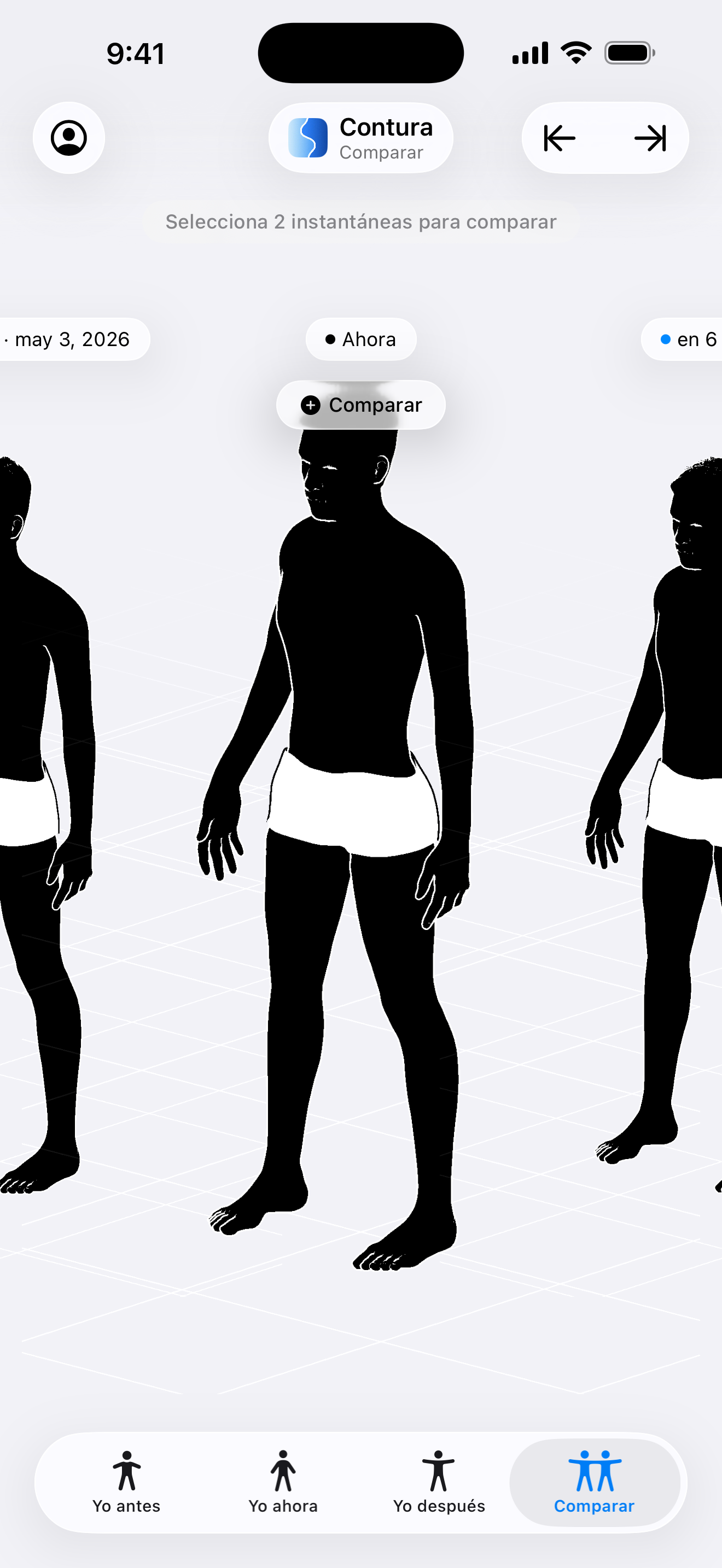 Contura timeline screenshot
